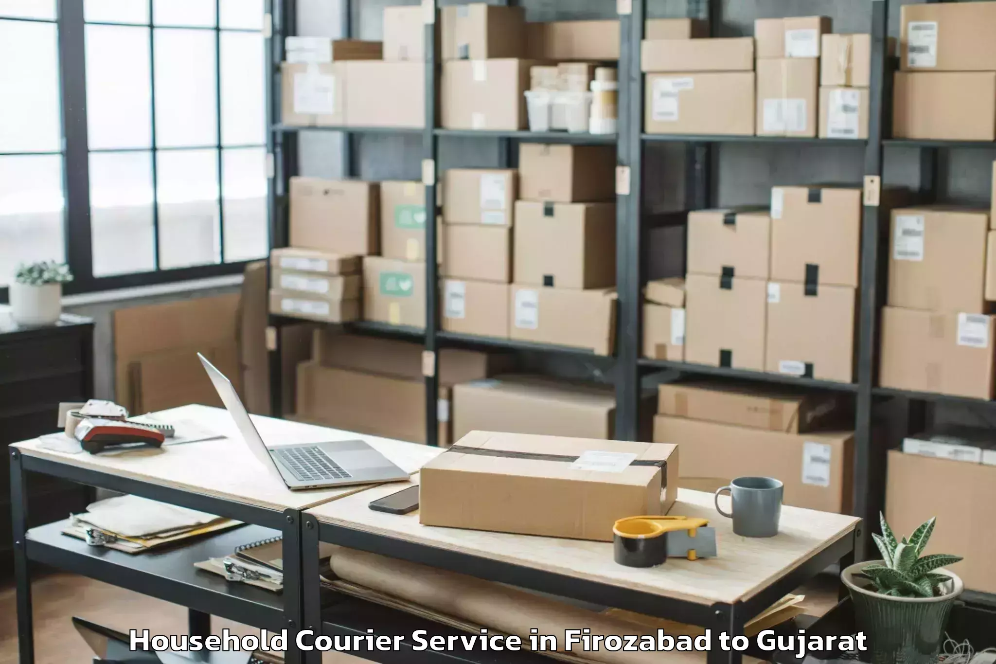 Book Firozabad to Zer Household Courier Online